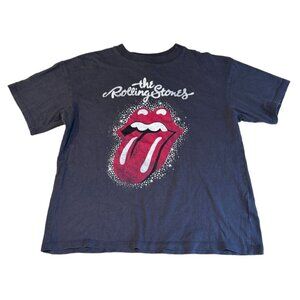 Rolling Stones Rock Band T-Shirt Gray H&M Tag Women's Size Small